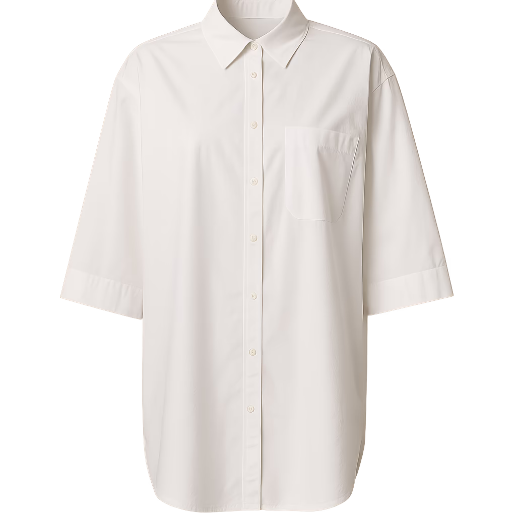 Oversized poplinskjorta